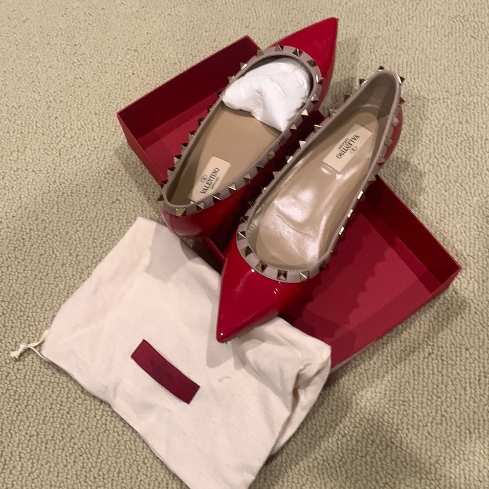 Valentino Rockstud Ballet Flats